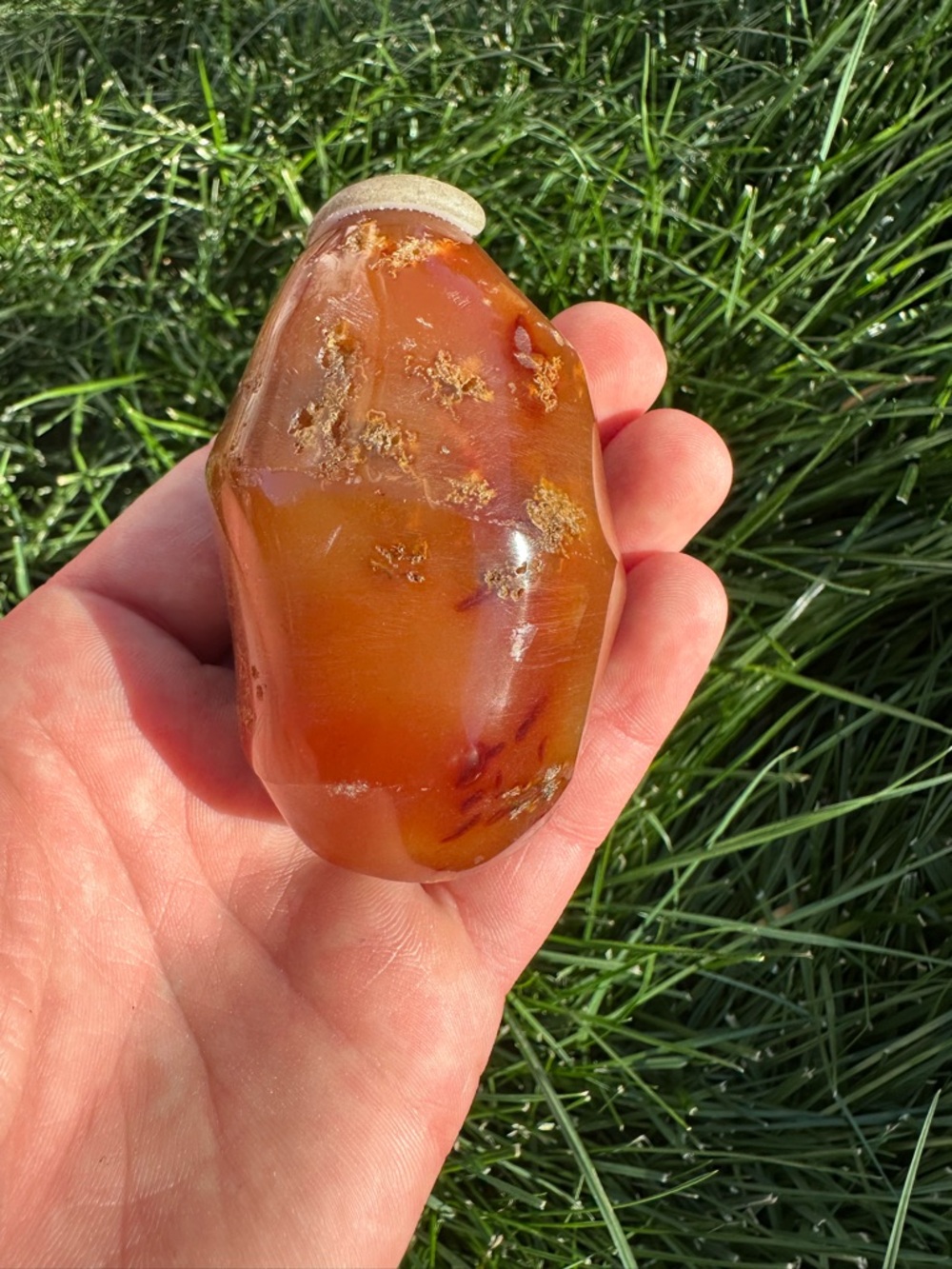 Polished Carnelian Stone - Rich Orange-Brown